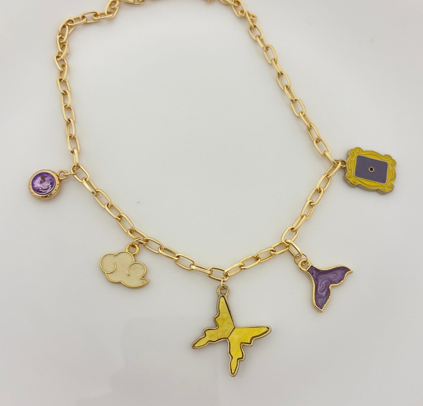 Yellow Charm Golden Women Necklace