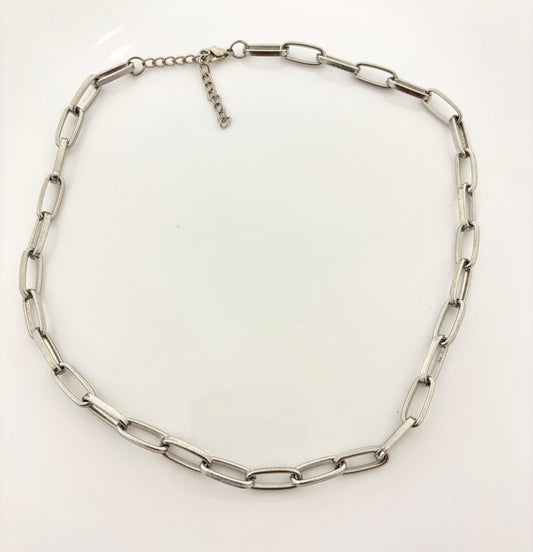 C-106 Small Cuban Silver Chain Women Necklace