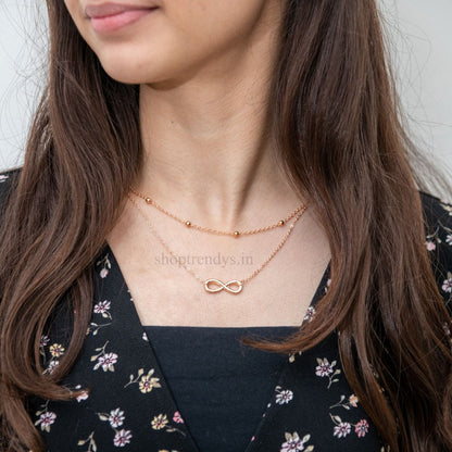 Infinity Two Layered Women Necklace