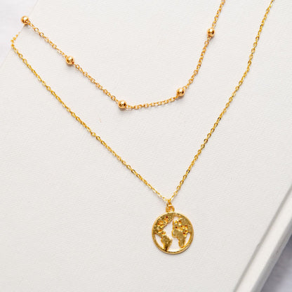 Earth Two Layered Women Necklace