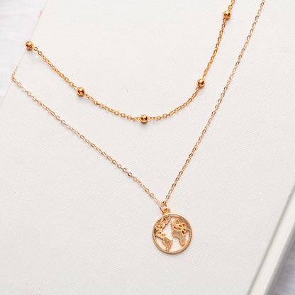 Earth Two Layered Women Necklace