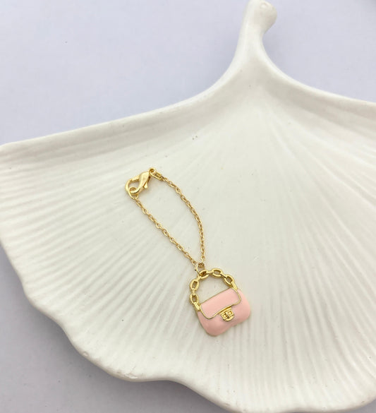 Pink Bag Watch Charm