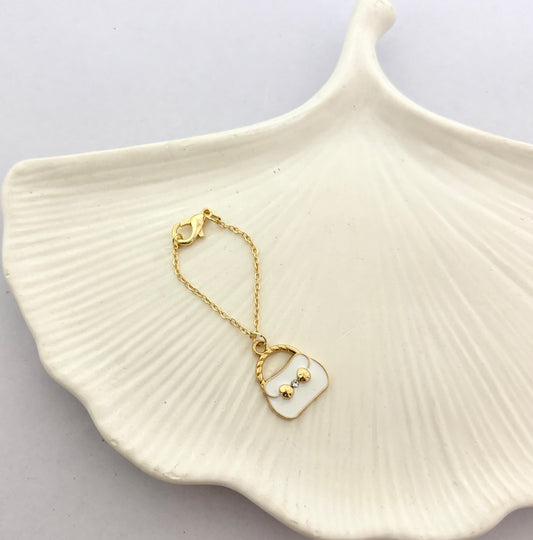 White Bag Watch Charm