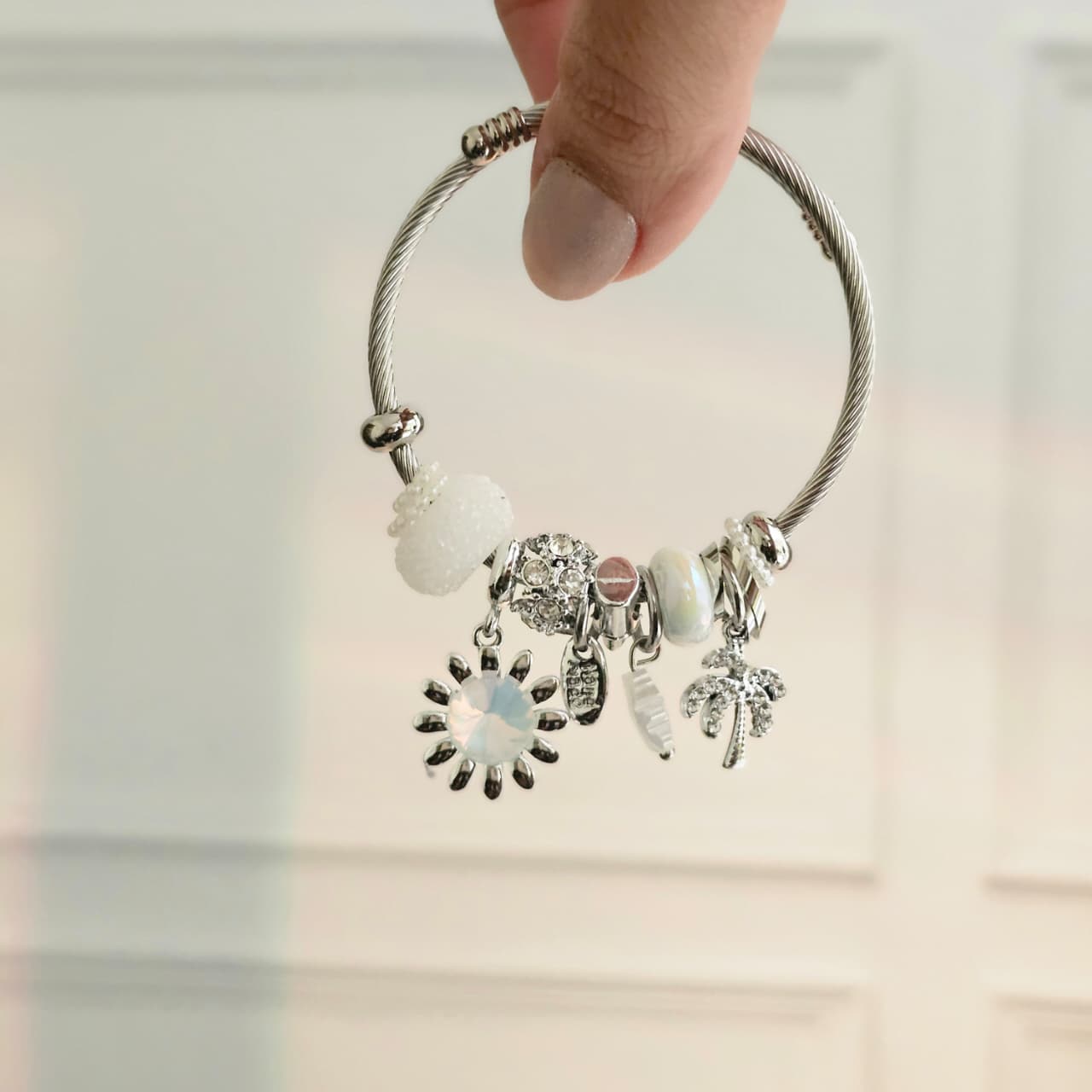White Sun Beach Pandora Charm Bracelet