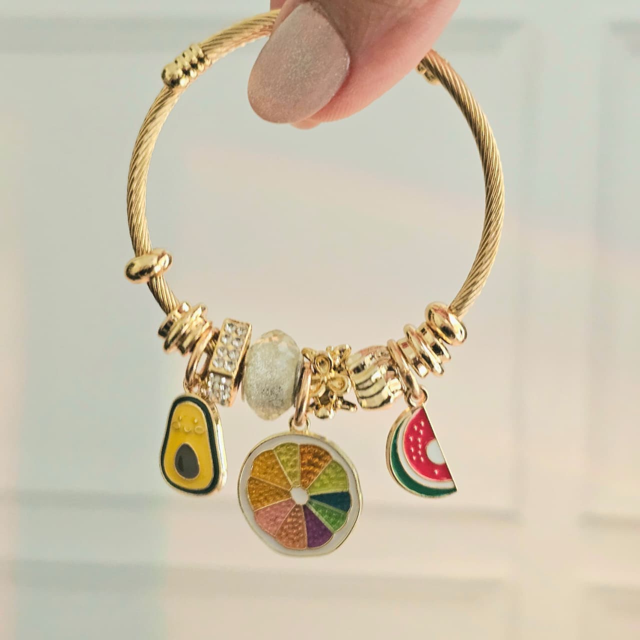 Women Lemon Fruit Pandora Charm Bracelet