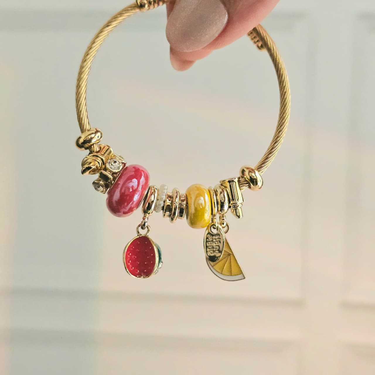 Women Lemon Watermelon Pandora Charm Bracelet