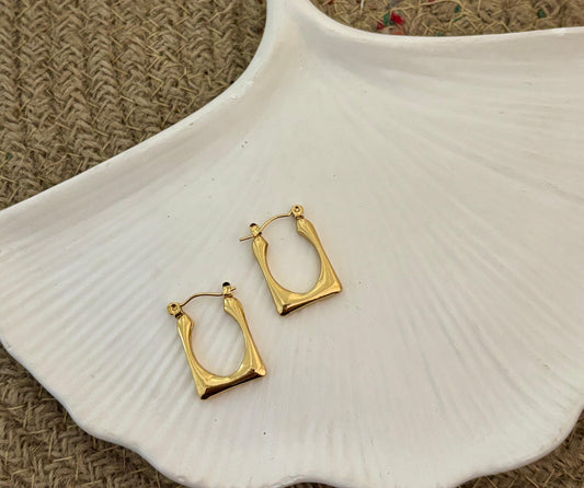 Golden Halo Luxe Style Hoop Earring Style 4 (Anti Tarnish)