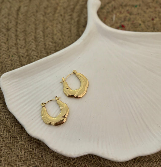 Golden Halo Luxe Style Hoop Earring Style 6 (Anti Tarnish)