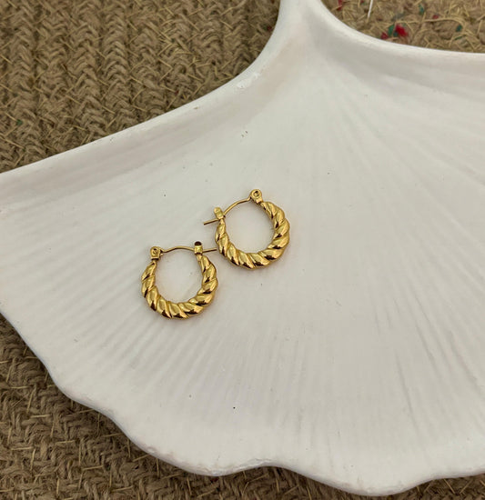 Golden Halo Luxe Style Hoop Earring Style 8 (Anti Tarnish)