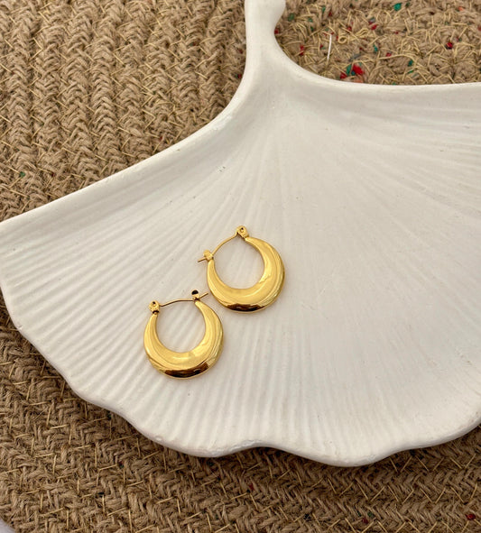 Golden Halo Luxe Style Hoop Earring Style 11 (Anti Tarnish)