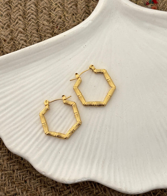 Golden Halo Luxe Style Hoop Earring Style 12 (Anti Tarnish)