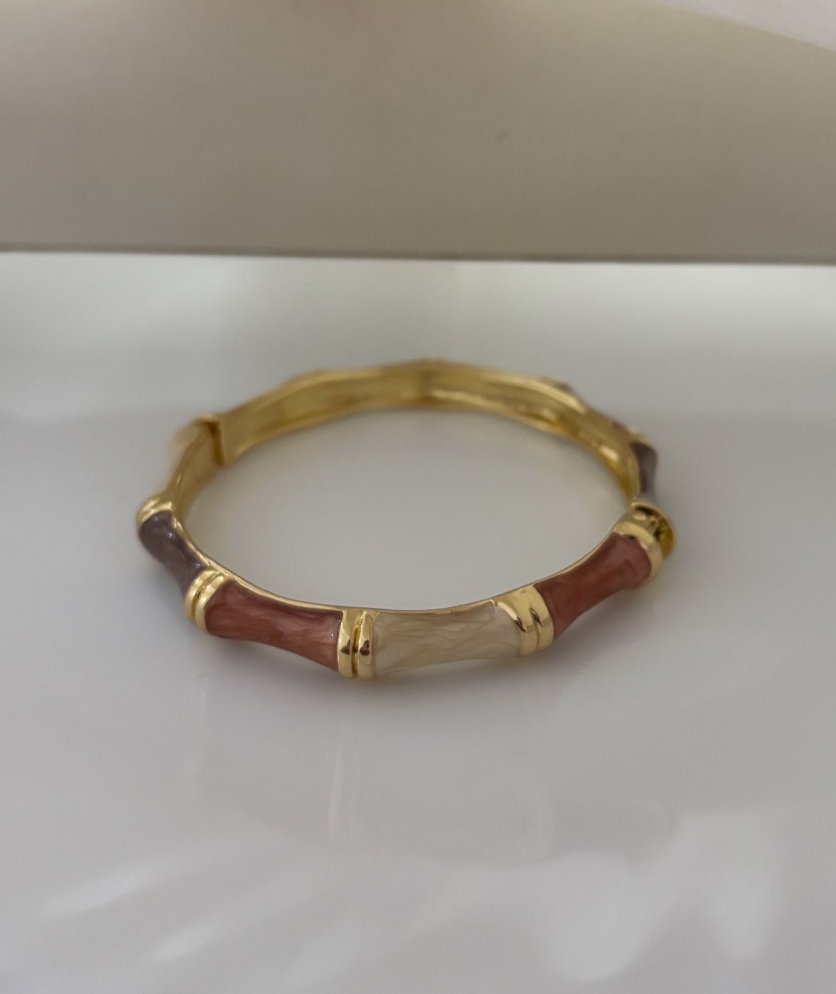 Brown Beige Enamel Kada Stack #1