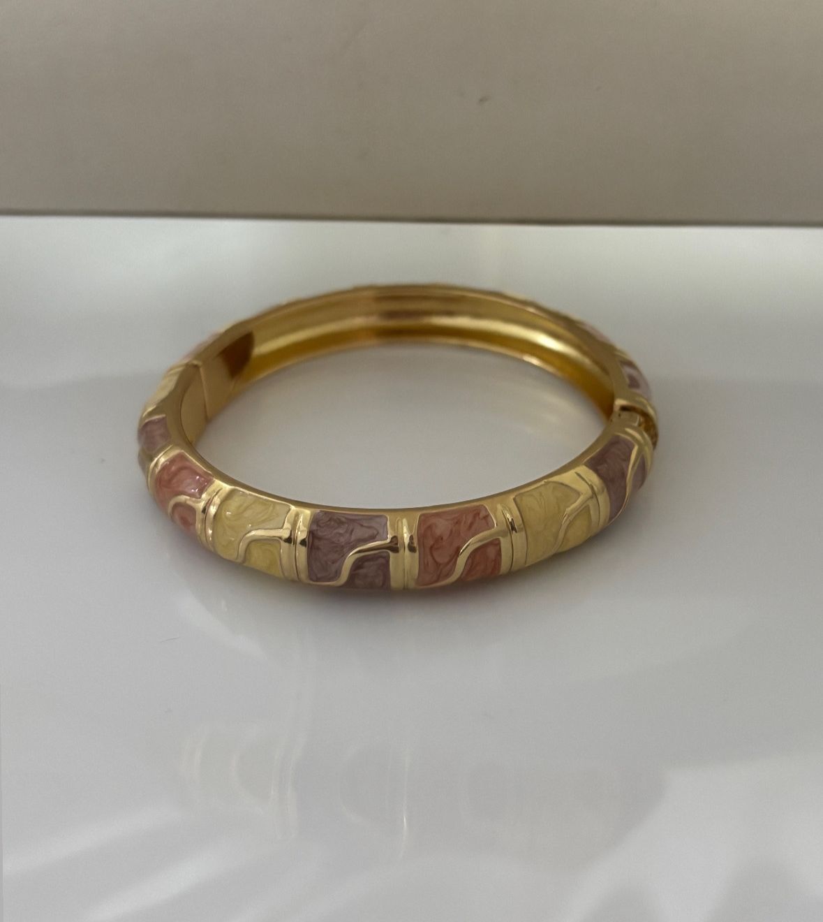 Brown Beige Enamel Kada Stack #1