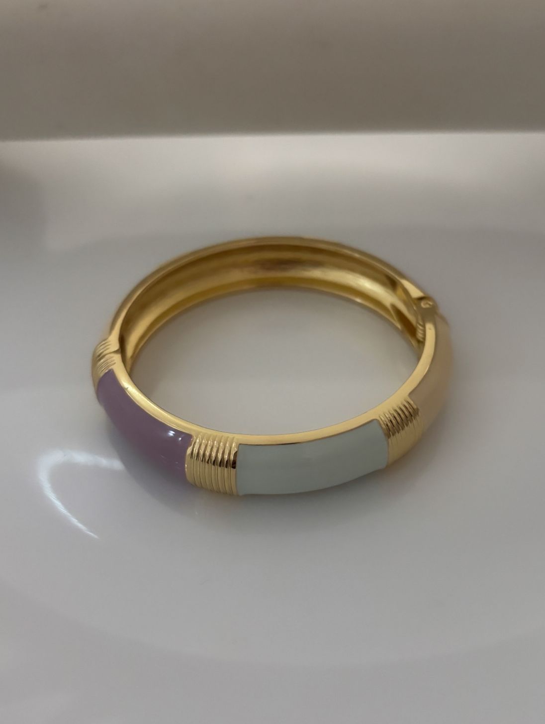 Pink Purple Enamel Stack Kada Bangle
