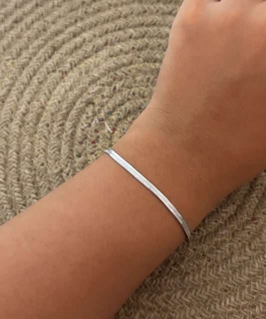 Stainless Steel silver Snake Chain Bracelet(Anti Tarnish)