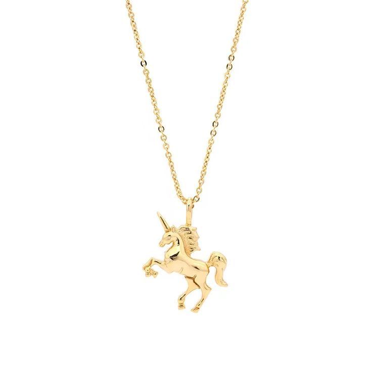 Golden Unicorn Women Necklace (Anti Tarnish)