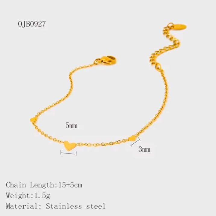 Golden Hearts Women Necklace (Anti Tarnish)