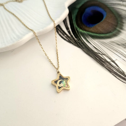Golden Celestial Dreams Collection Women Necklace (Anti Tarnish)