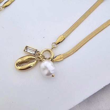 Golden Charm Luxe Collection Women Necklace (Anti Tarnish)