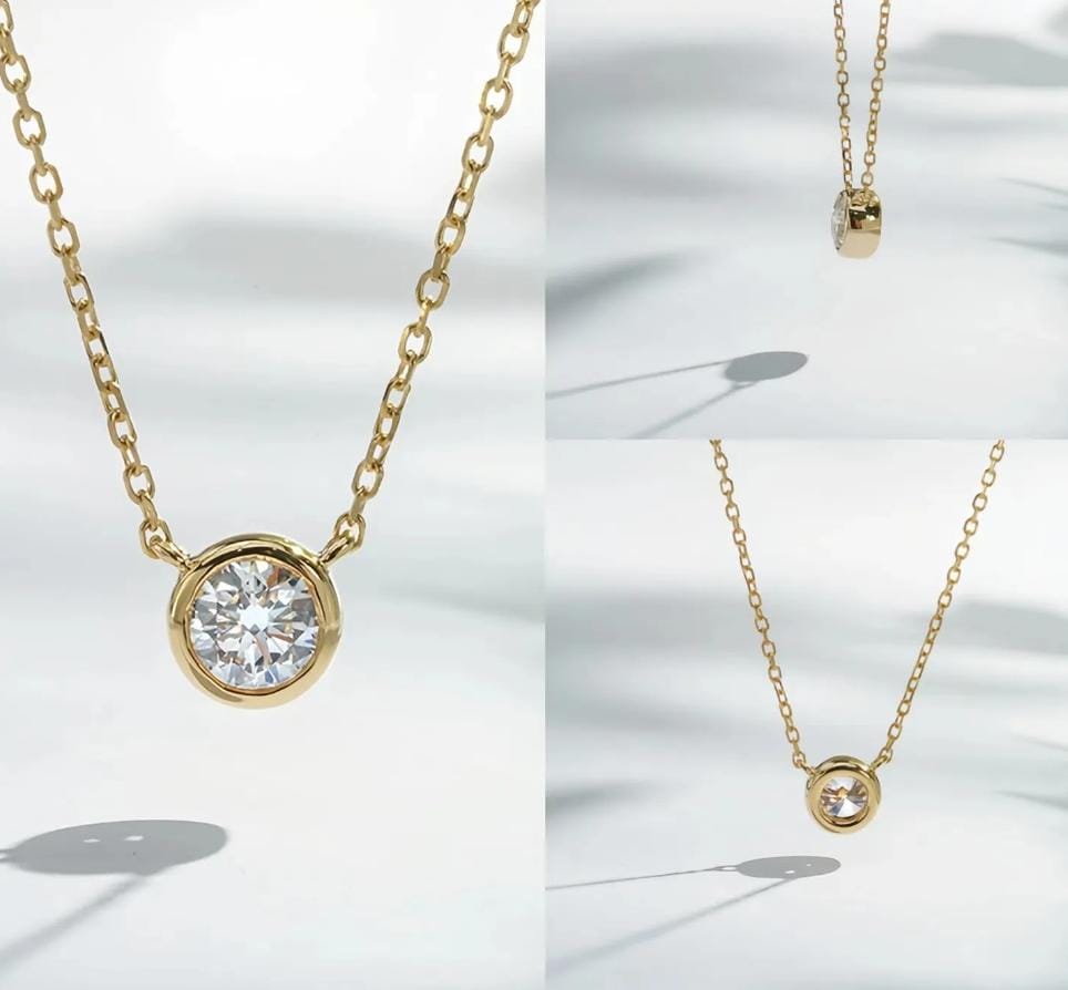 Classic Solitaire Women Necklace (Anti Tarnish)
