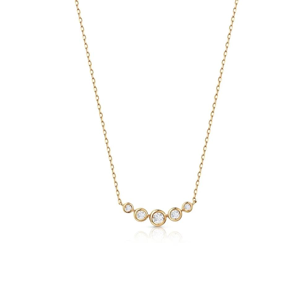 Aurora Five-Stone Women Necklace (Anti Tarnish)