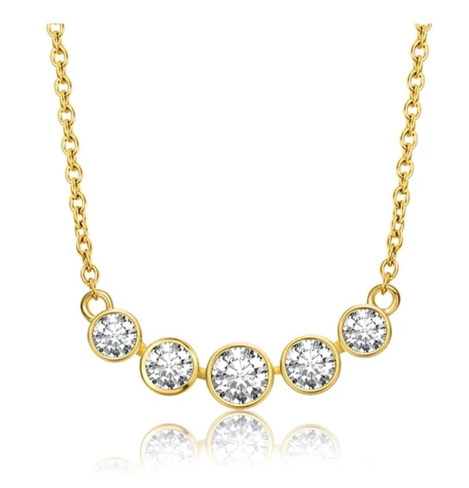 Aurora Five-Stone Women Necklace (Anti Tarnish)