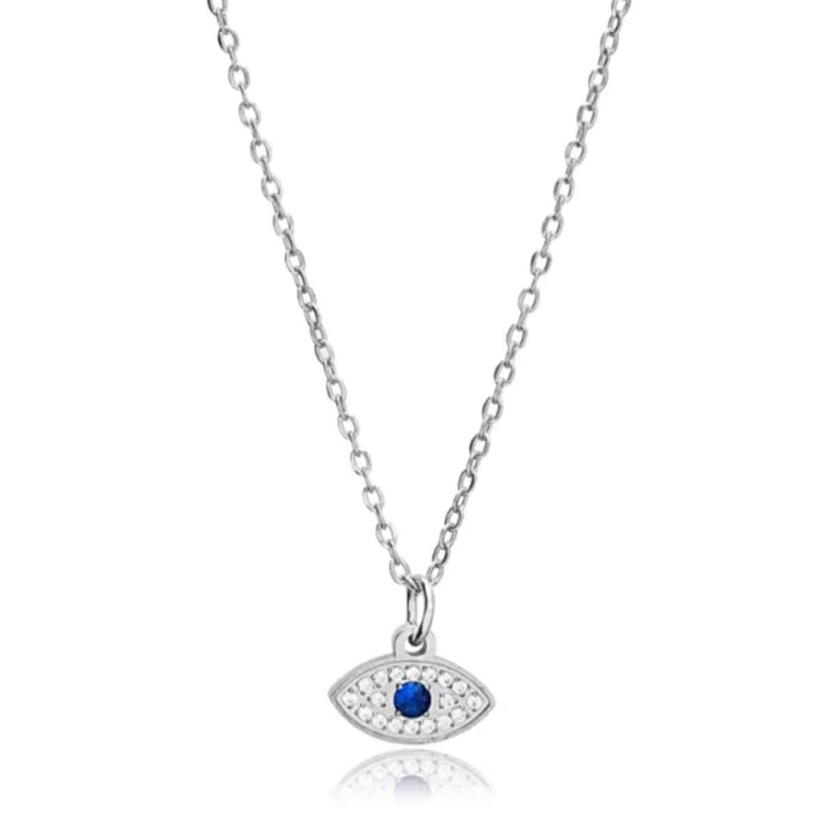 Silver Guardian Evil Eye Women Necklace (Anti Tarnish)