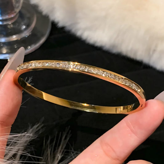 Diamond Band Women Kada Bracelet (Anti Tarnish)