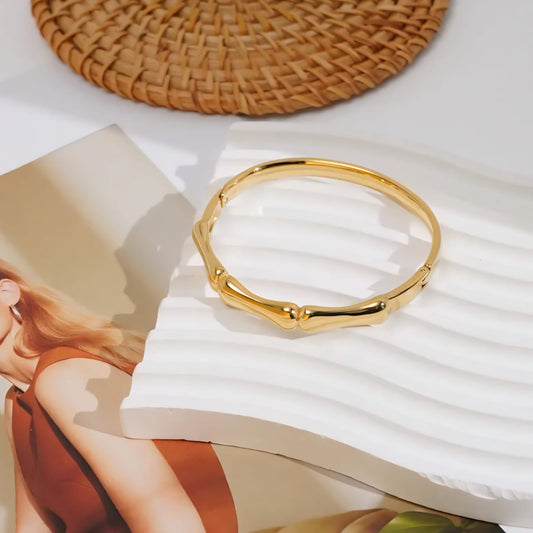 Thick Bamboo Women Kada Bracelet (Anti Tarnish)