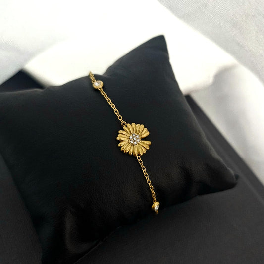 Women Sunflower Minimal Bracelet (Anti Tarnish)