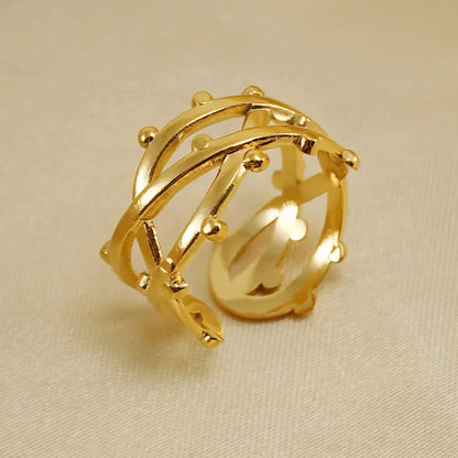 Branch Layered Anti Tarnish Ring (Adjustable)