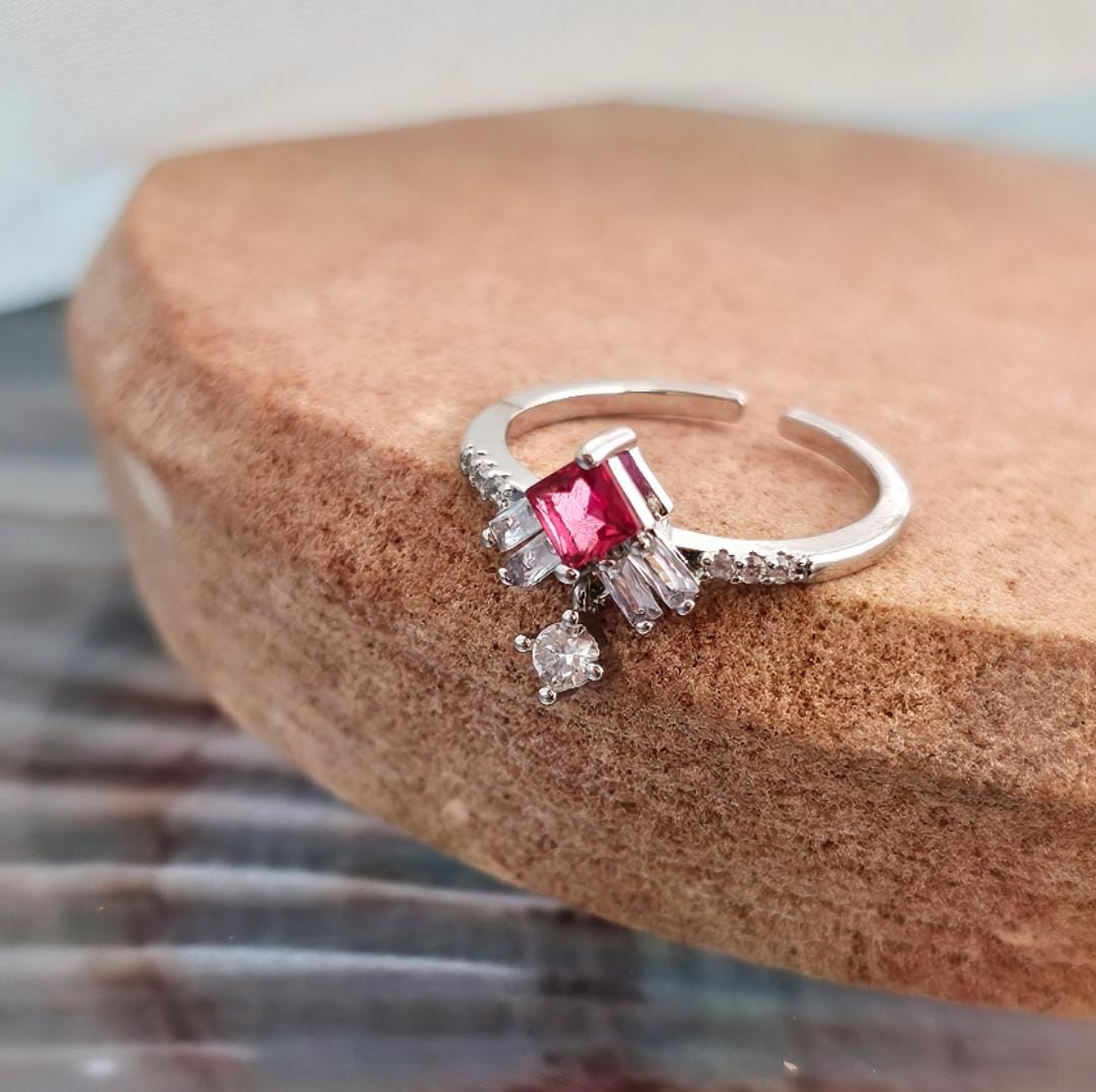 Charm Hanging Band Ring (Adjustable)