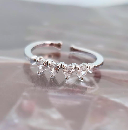 Heart Band Ring (Adjustable)