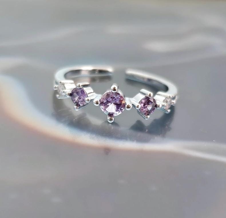 Stone Band Ring (Adjustable)