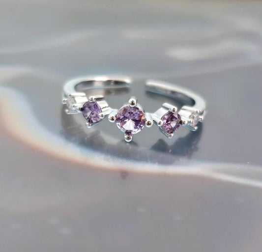 Stone Band Ring (Adjustable)