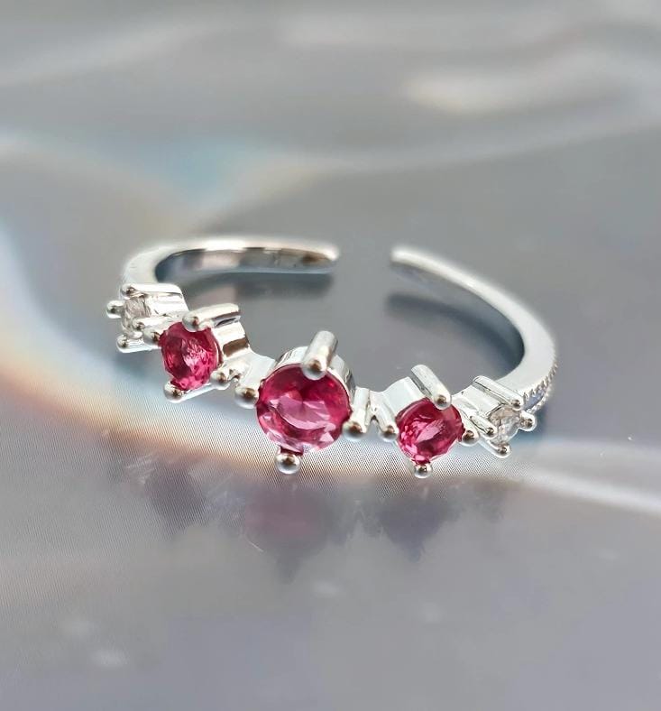 Stone Band Ring (Adjustable)