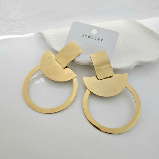 Circle Elegant Statement Earrings