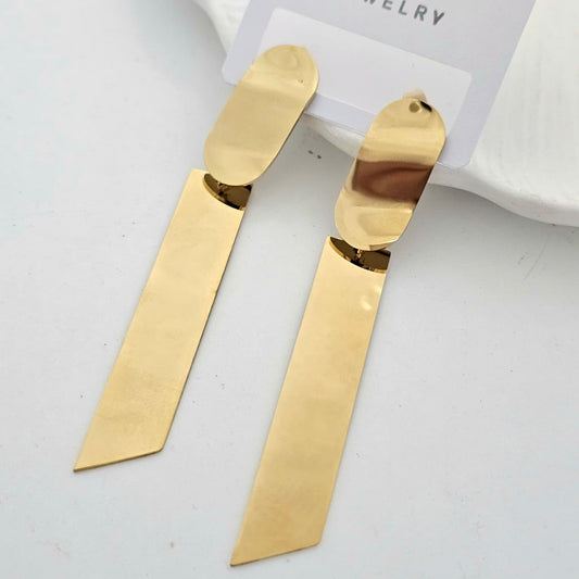 Auric Blade Golden Earrings