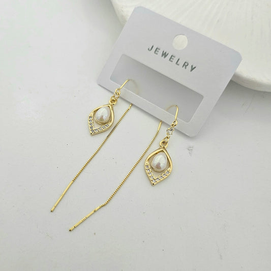 Peal Hanging Sui Dhaga Earrings