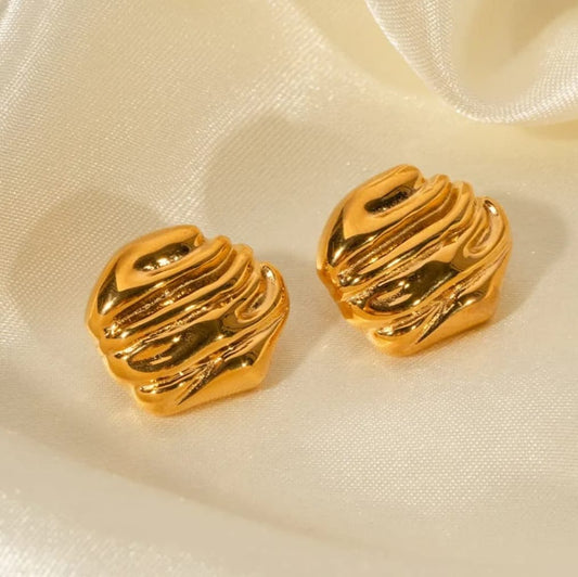Irregular Wave Studs Earrings