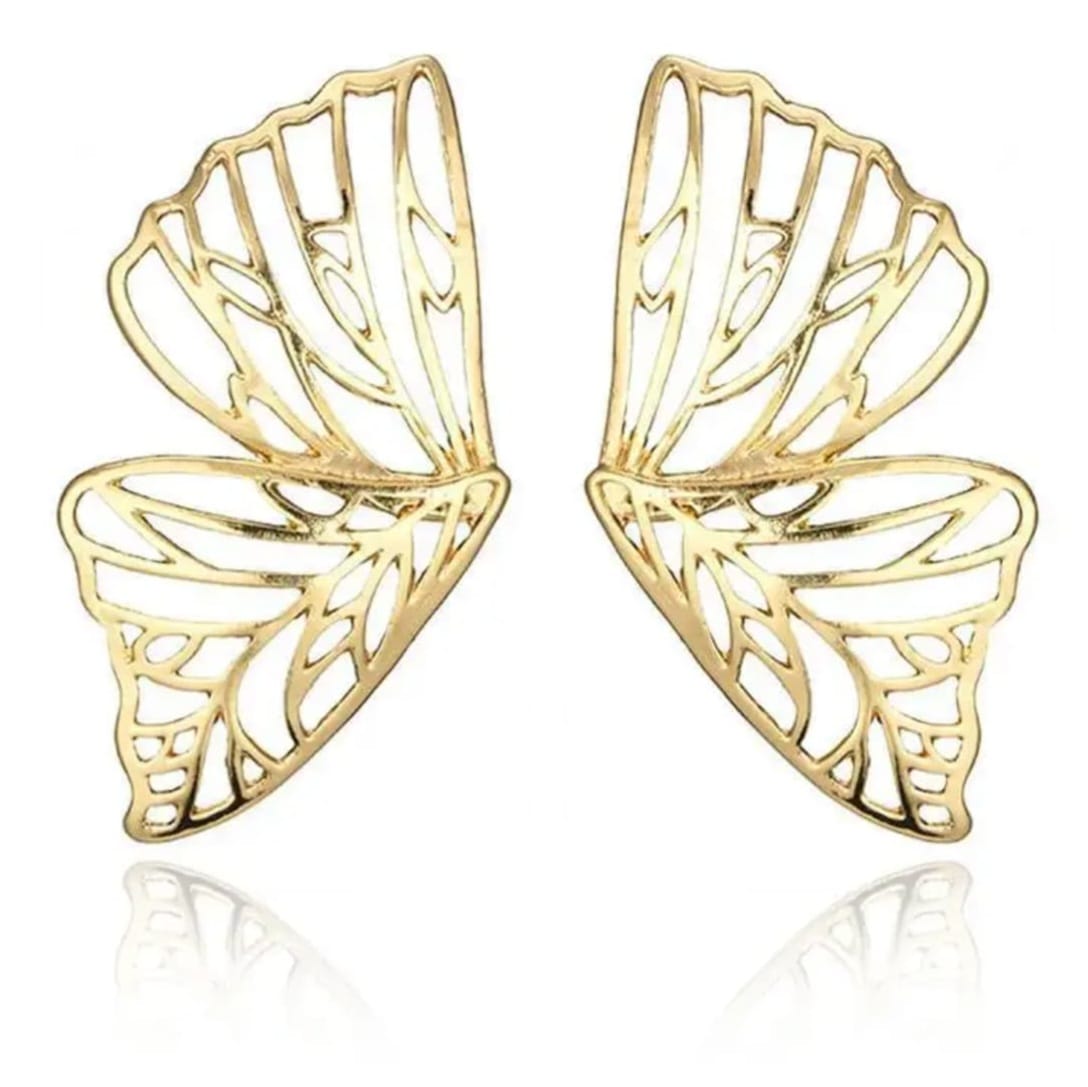 Golden Butterfly Wings Earrings