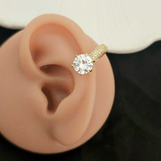 Solitaire Diamond Earcuffs(Anti-Tarnish)