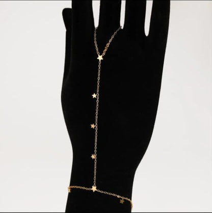 Star Charm Ring With Bracelet ( Anti Tarnish )