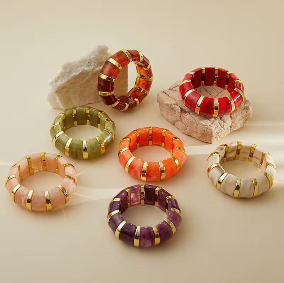 Adjustable Enamel Acrylic Kada Bangle