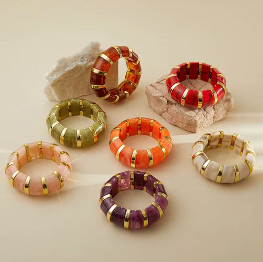 Adjustable Enamel Acrylic Kada Bangle