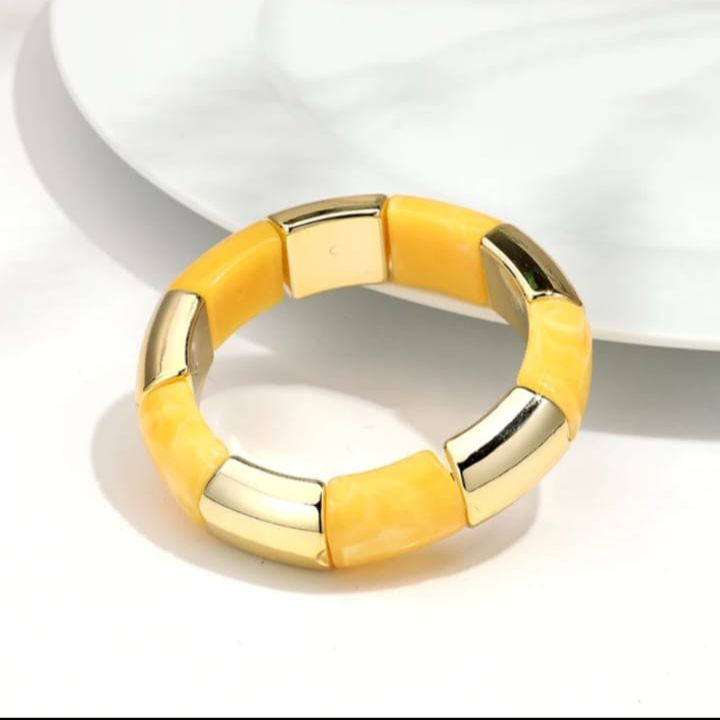 Glossy Enamel Statement Bangles (Adjustable)