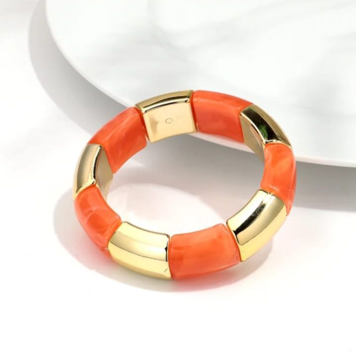 Glossy Enamel Statement Bangles (Adjustable)
