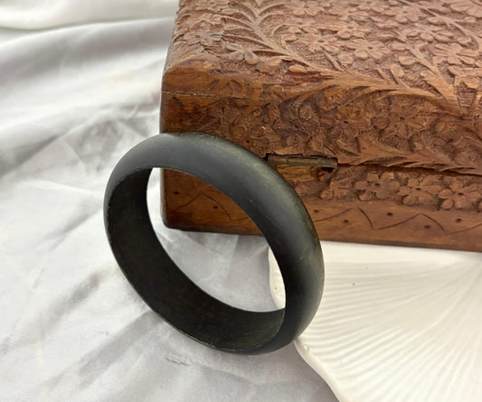Black Wooden Plain Bangle Kada (Size 2.8)