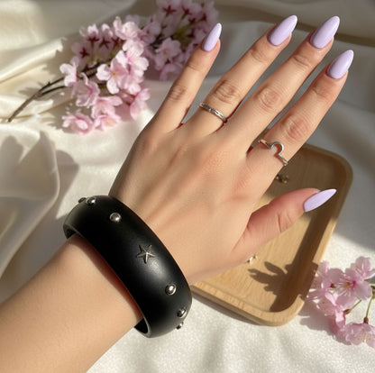 Star Black Wooden Plain Bangle Kada (Size 2.8)