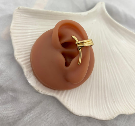 Golden Bamboo Earcuff (Single Ear)